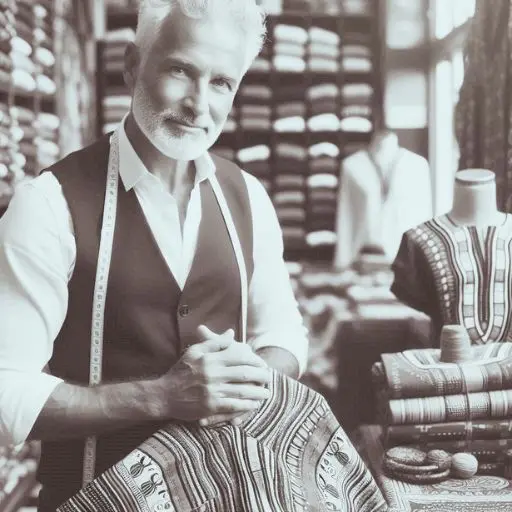 cheerful-European-mature-man-African-wears-shop-owner